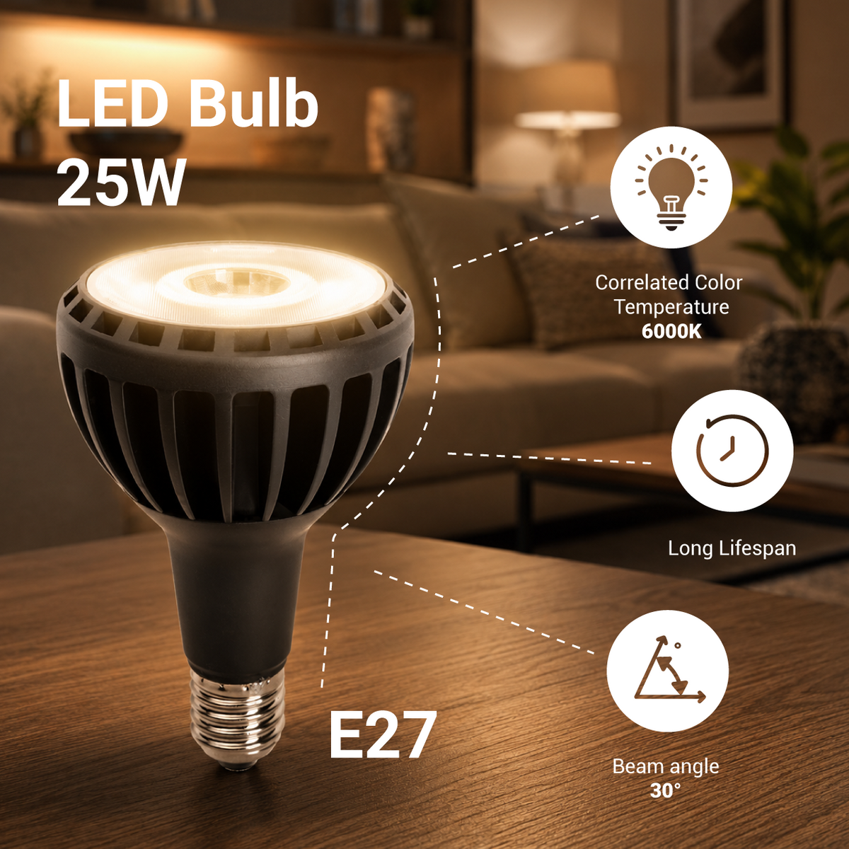 LED Bulb PAR30 E27 - image 3