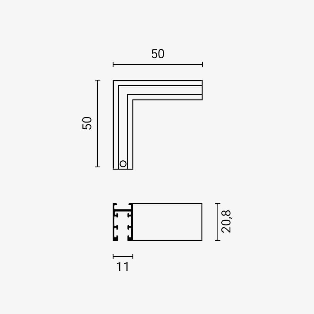 Horizontal Corner Magnetic M05-S - product view