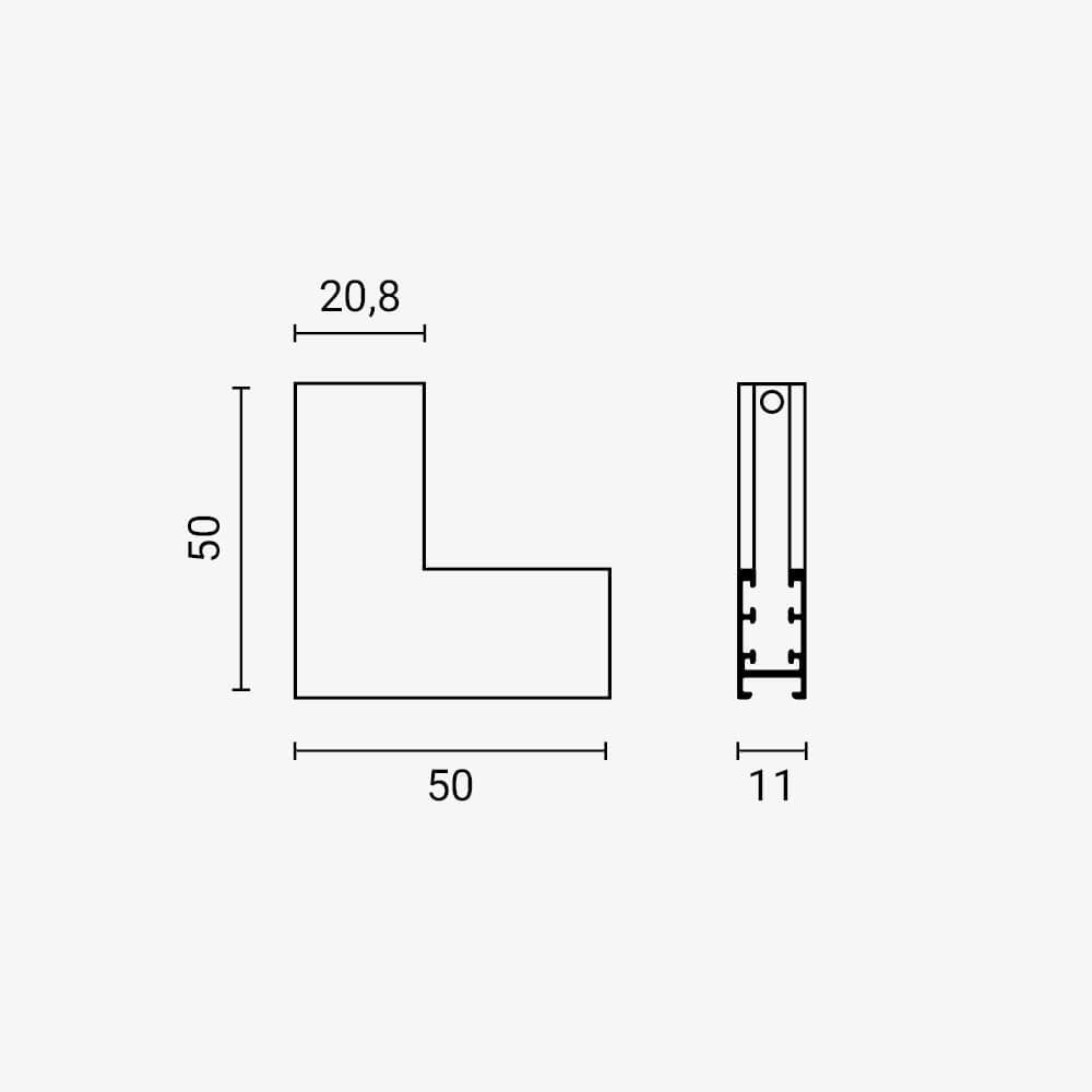 Vertical Corner Inner Magnetic M05-S - product view