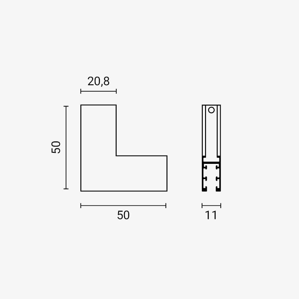 Vertical Corner Outter Magnetic M05-S - product view