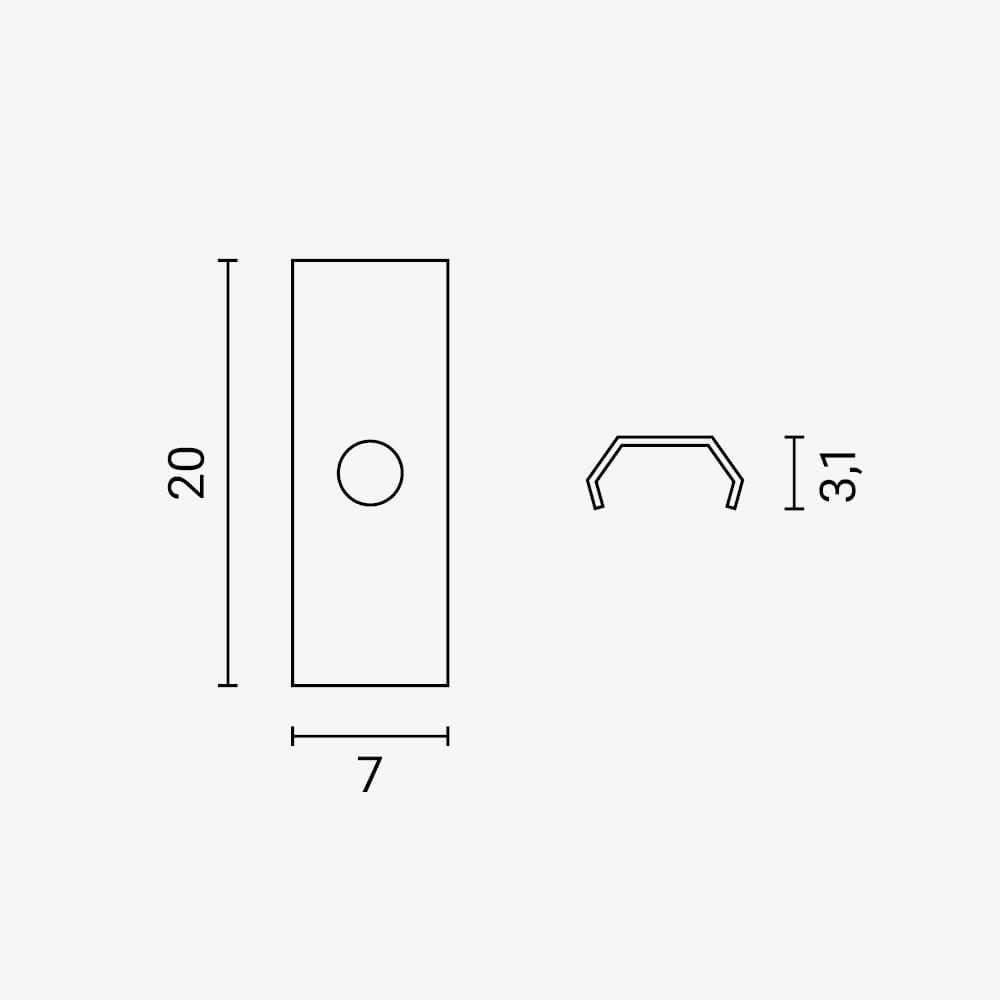 Surface Clip for Magnetic Track M05-S - product view