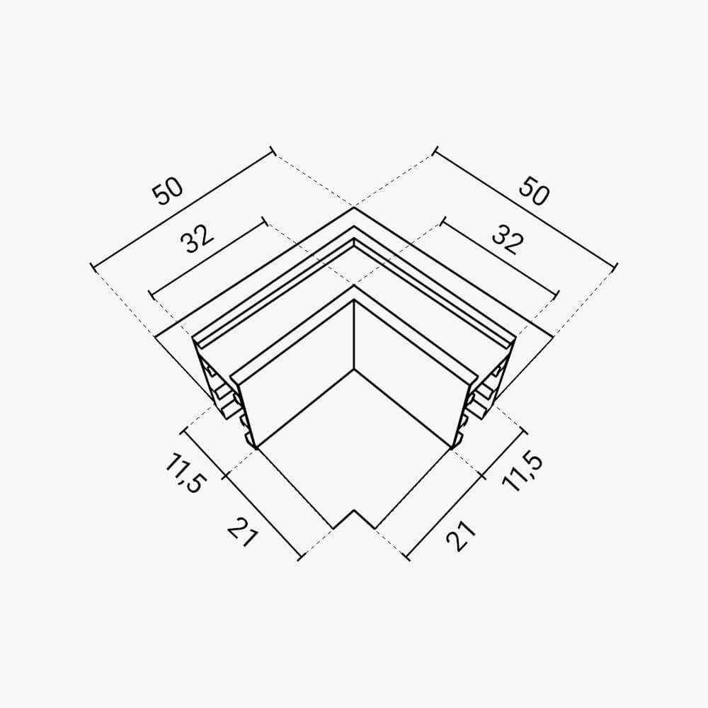 Horizontal Corner M05-R - product view