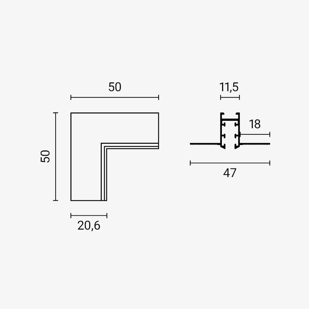 Vertical Corner Inner M05-R - product view