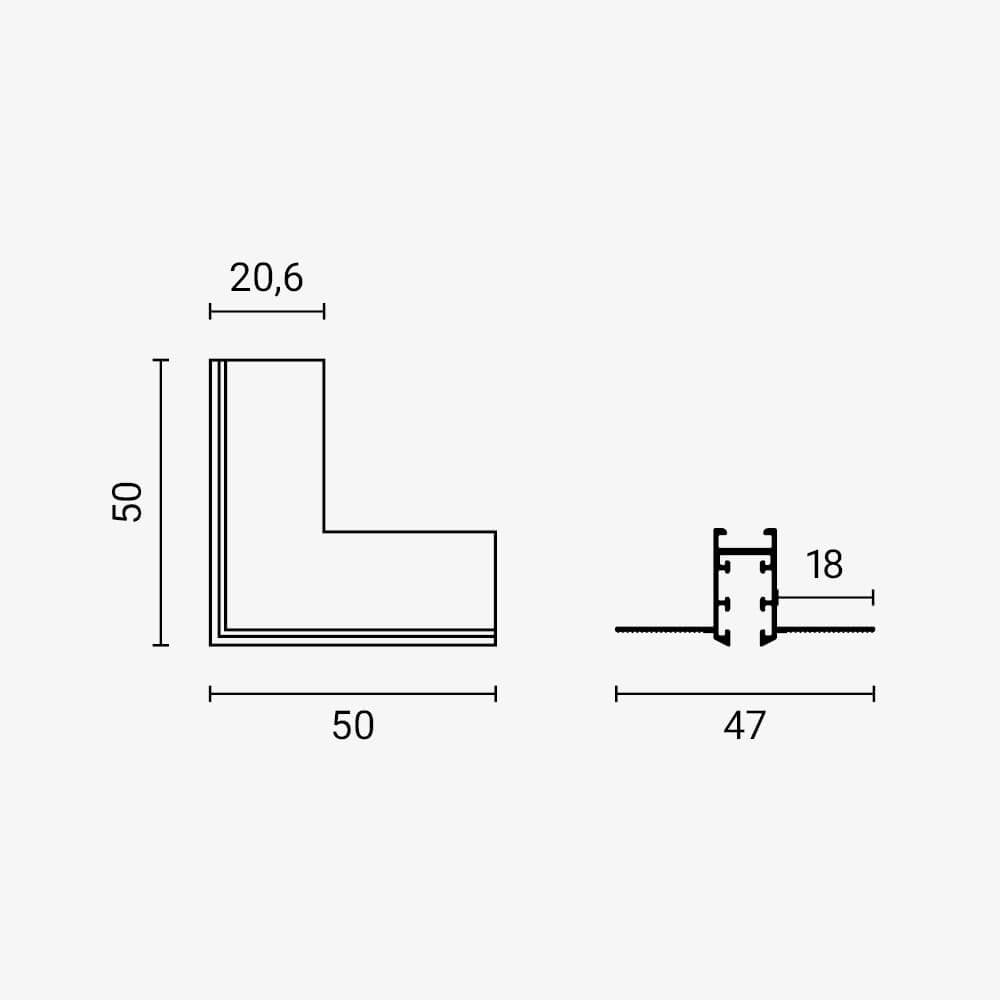 Vertical Corner Outter M05-R - product view