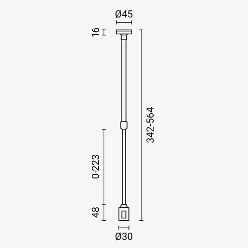 1-Layer Pole 25-50CM - M05-S - product view