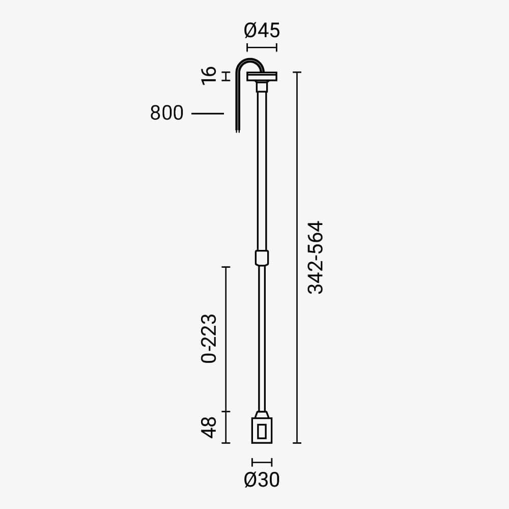 1-Layer Pole wired 25-50CM - M05-S - product view