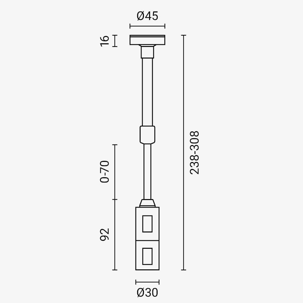 2-Layer Pole 10-20CM - M05-S - product view
