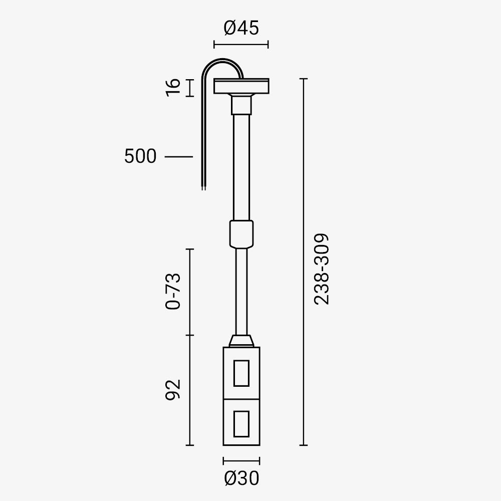 2-Layer Pole wired 10-20CM - M05-S - product view