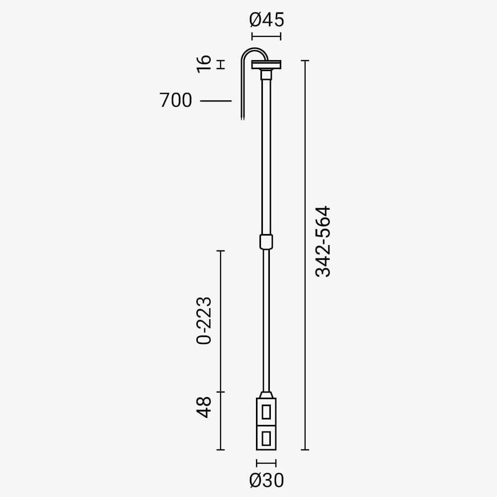 2-Layer Pole wired 25-50CM - M05-S - product view