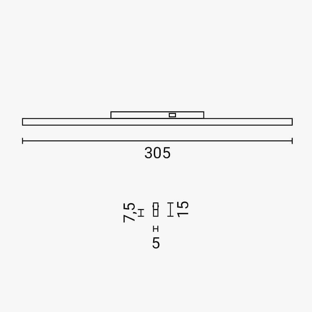 LED Magnetic Linear GRILLE Light 48V 7W 4000K - M05 - product view