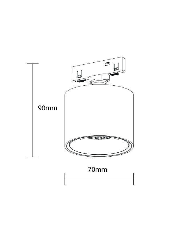 LED Magnetic Downlight 48V 7W 4000K - M05 - product view