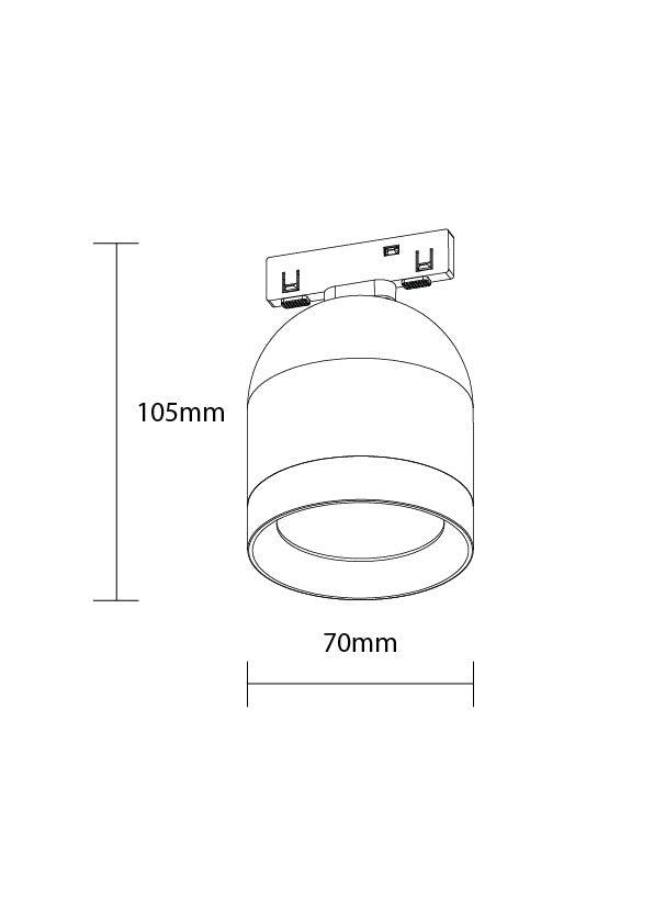 M05 LED mágneses spotlámpa, 48V, 10W, 4000K - product view