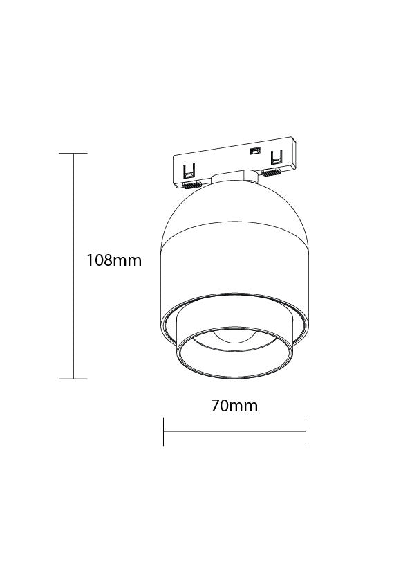 LED Magnetic ZOOMABLE Spotlight 48V 10W 4000K - M05 - product view
