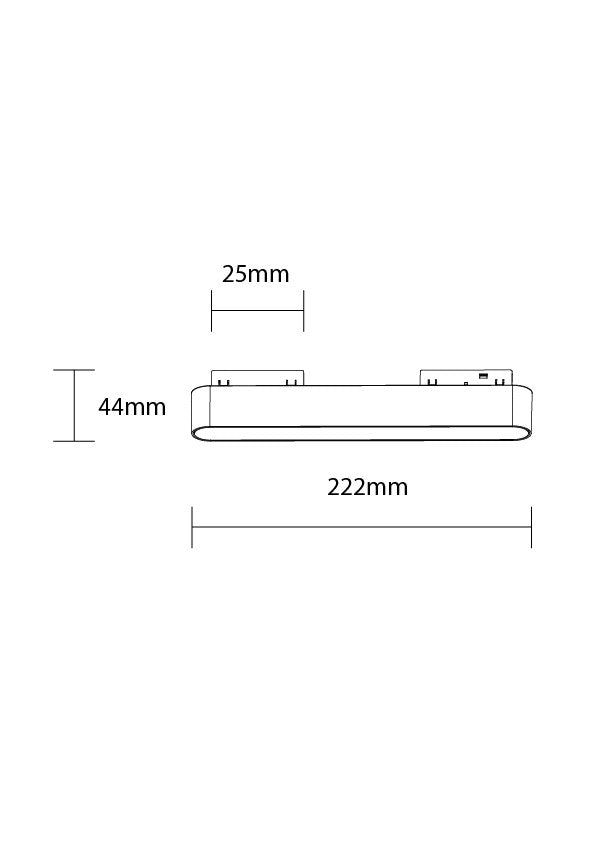 LED Magnetic Linear Floodlight 48V 12W 4000K - M05 - product view