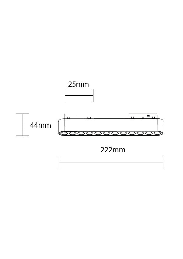 LED Magnetic Linear GRILLE Floodlight 48V 12W 4000K - M05 - product view