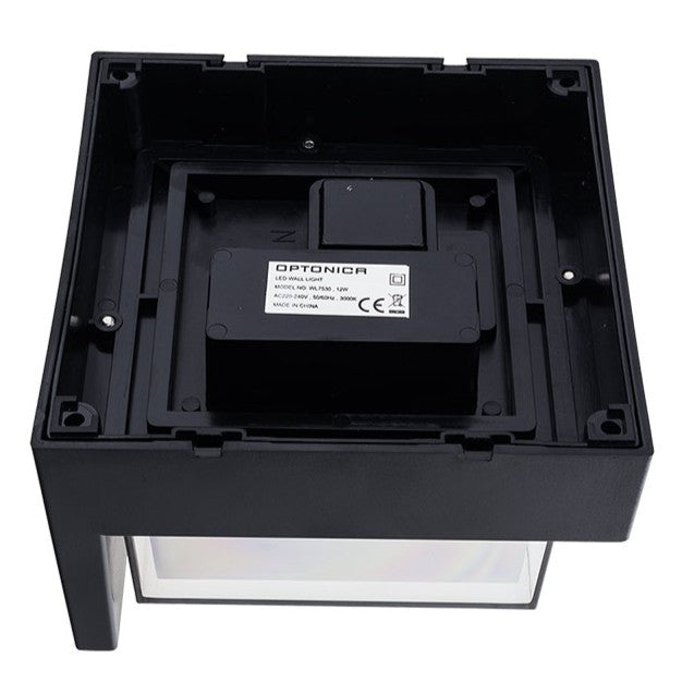 LED Wall Light Square Black - product view