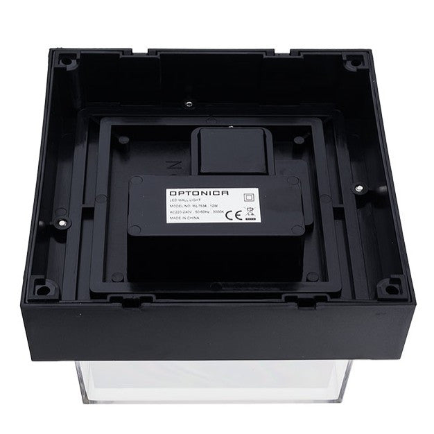 LED Wall Light Black Square Body - image 3