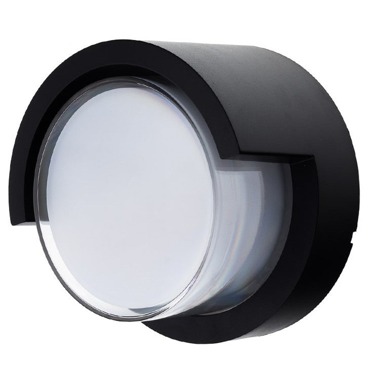 LED Wall Light Round Black