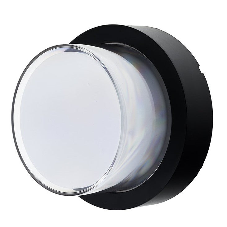 LED Wall Light Black Round Body