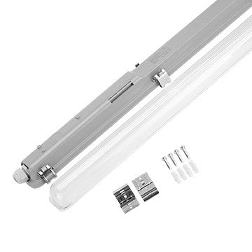 Fixture for One Side Power LED Tube T8 1x120cm IP65 with SS Clips - image 3