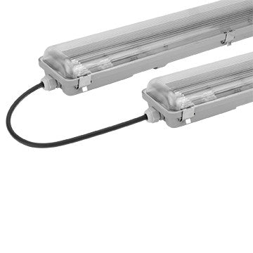 Fixture for One Side Power LED Tube T8 2x120cm IP65 with SS Clips - image 3
