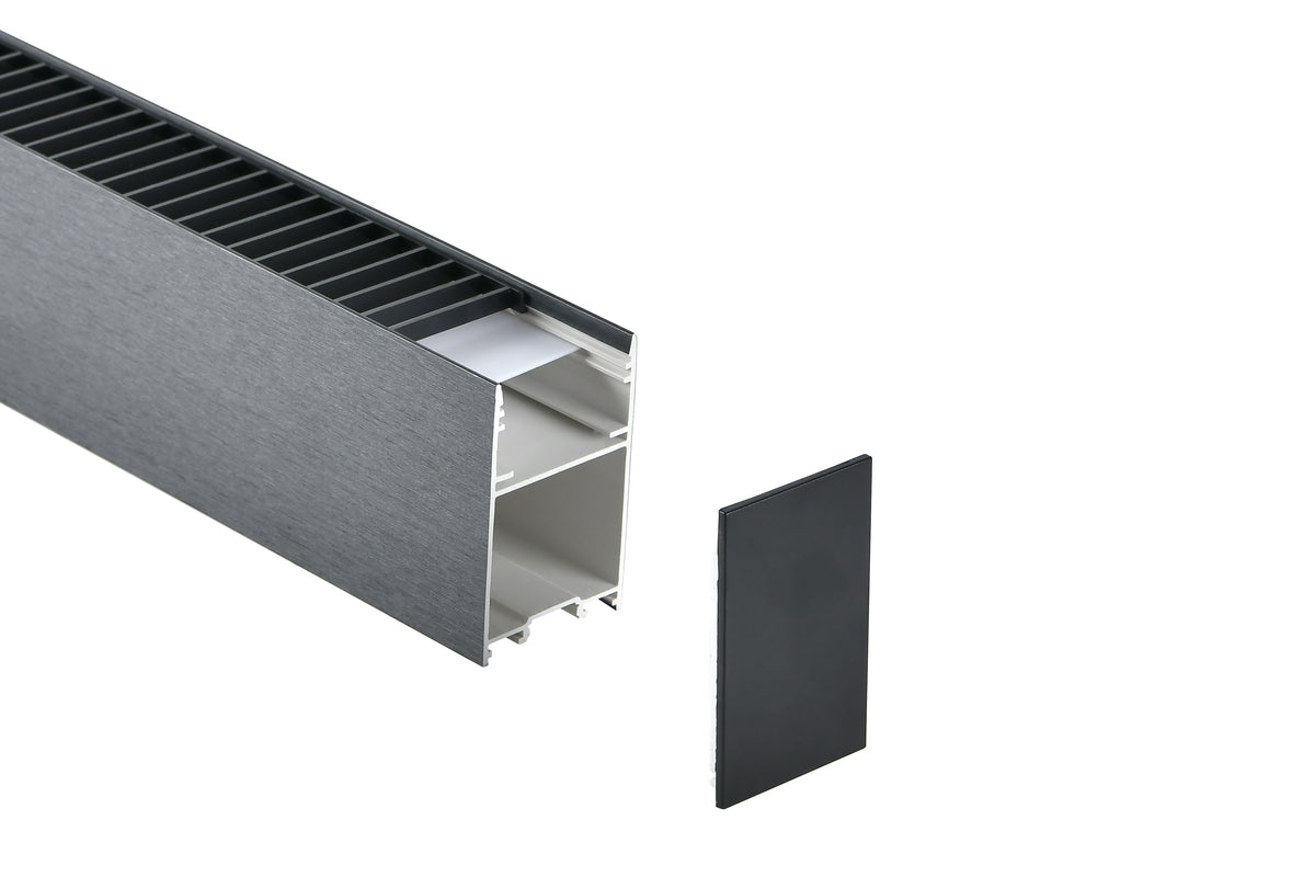 Luminaire linéaire LED en plastique 38 W 3CCT NOIR - product view