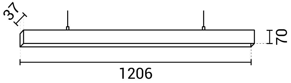 LED Plastic Linear Light 38W 3CCT SILVER - image 4