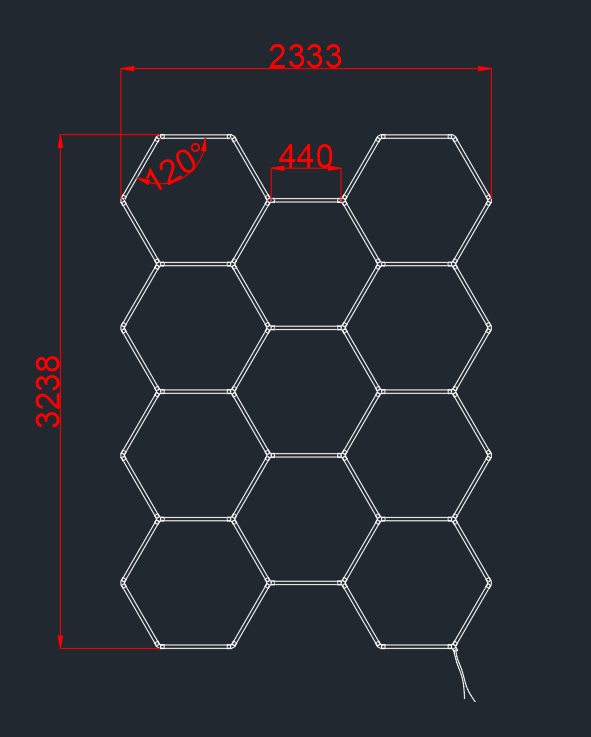 Hexagon SET Lights 11HEXS 385W With Accessories - product view