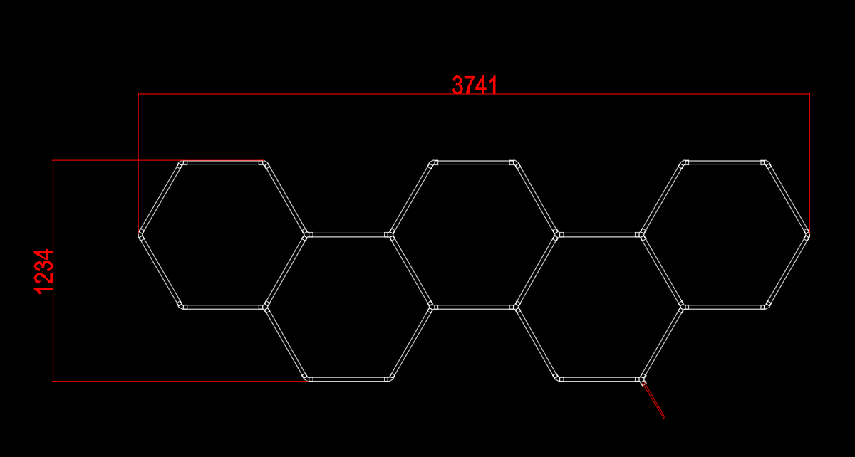 Hexagon SET Lights 5HEX 203W With Accessories - product view