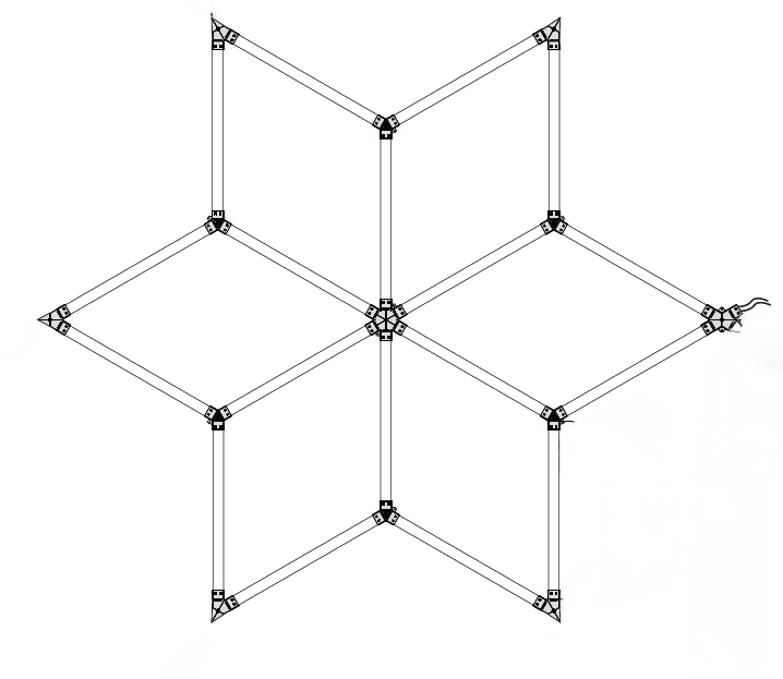 Hexagon SET Lights 6 SHAPES 126W with Accessories - image 3