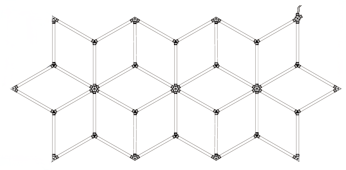 Hexagon SET Lights 16 SHAPES 294W with Accessories - image 4