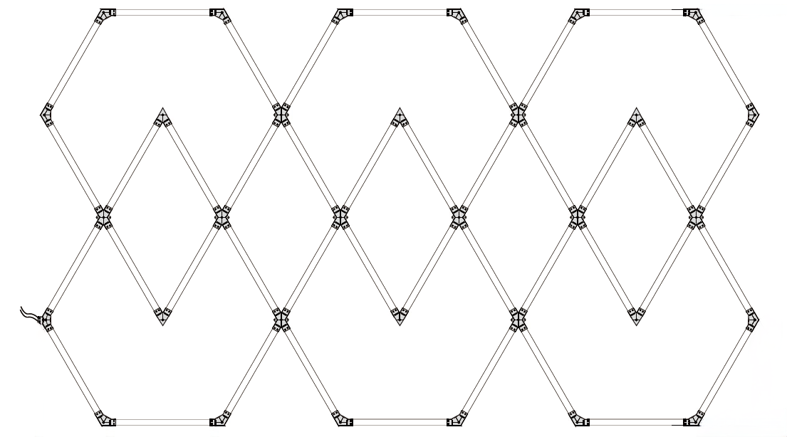 Hexagon SET Lights 11 SHAPES 428W with Accessories - image 4
