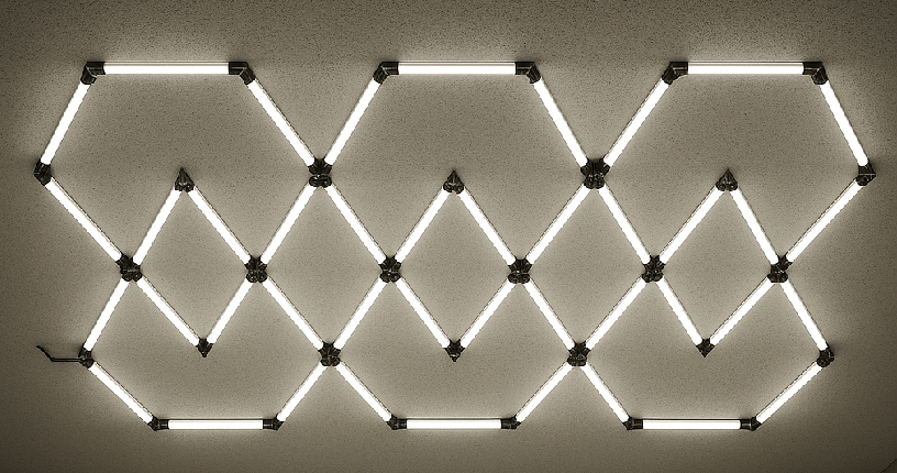 Hexagon SET Lights 11 SHAPES 428W with Accessories
