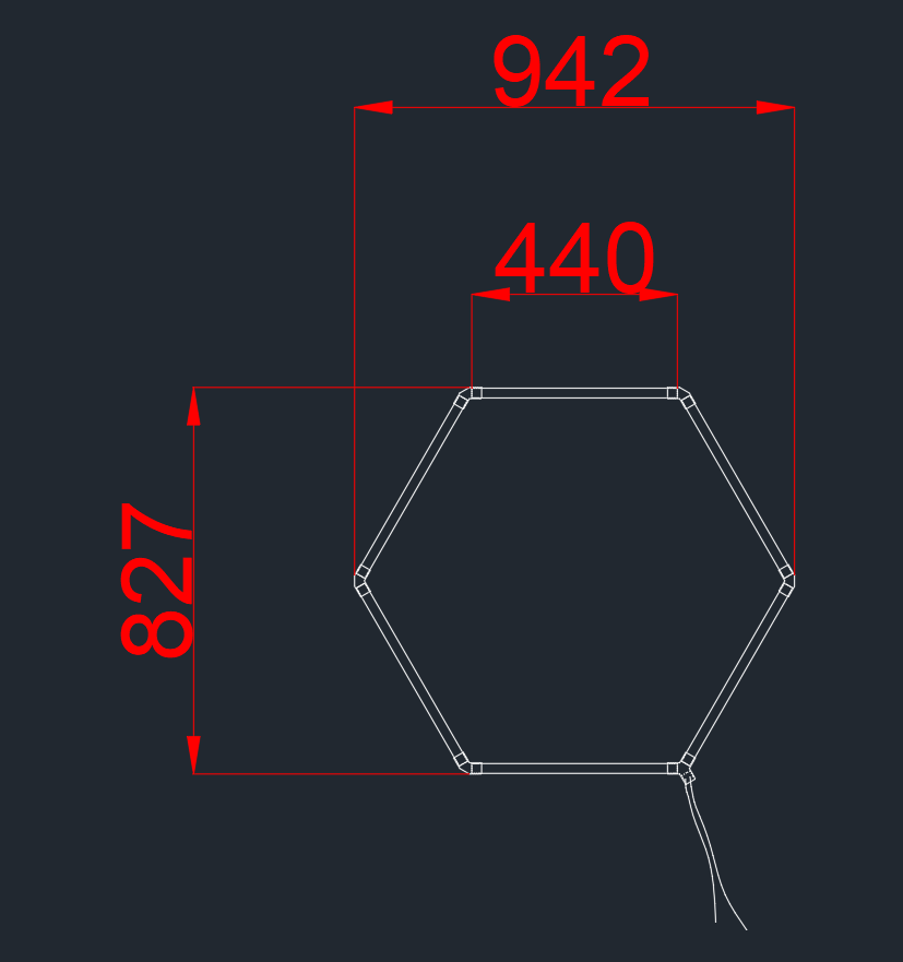 Hexagon SET Lights 1HEX 42W With Accessories 3CCT - product view