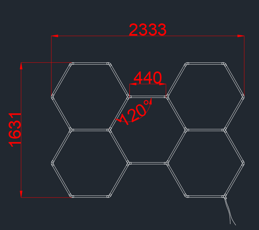 Hexagon SET Lights 5HEXS 192W With Accessories 3CCT - image 3