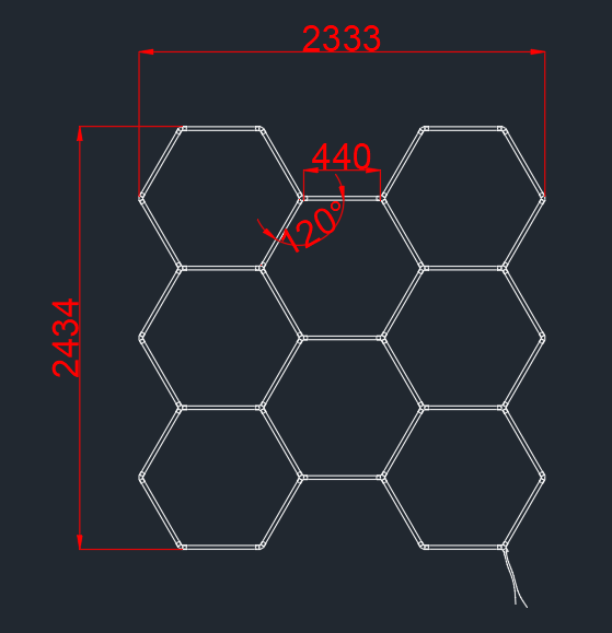 Hexagon SET Lights 8HEXS 280W With Accessories 3CCT - product view