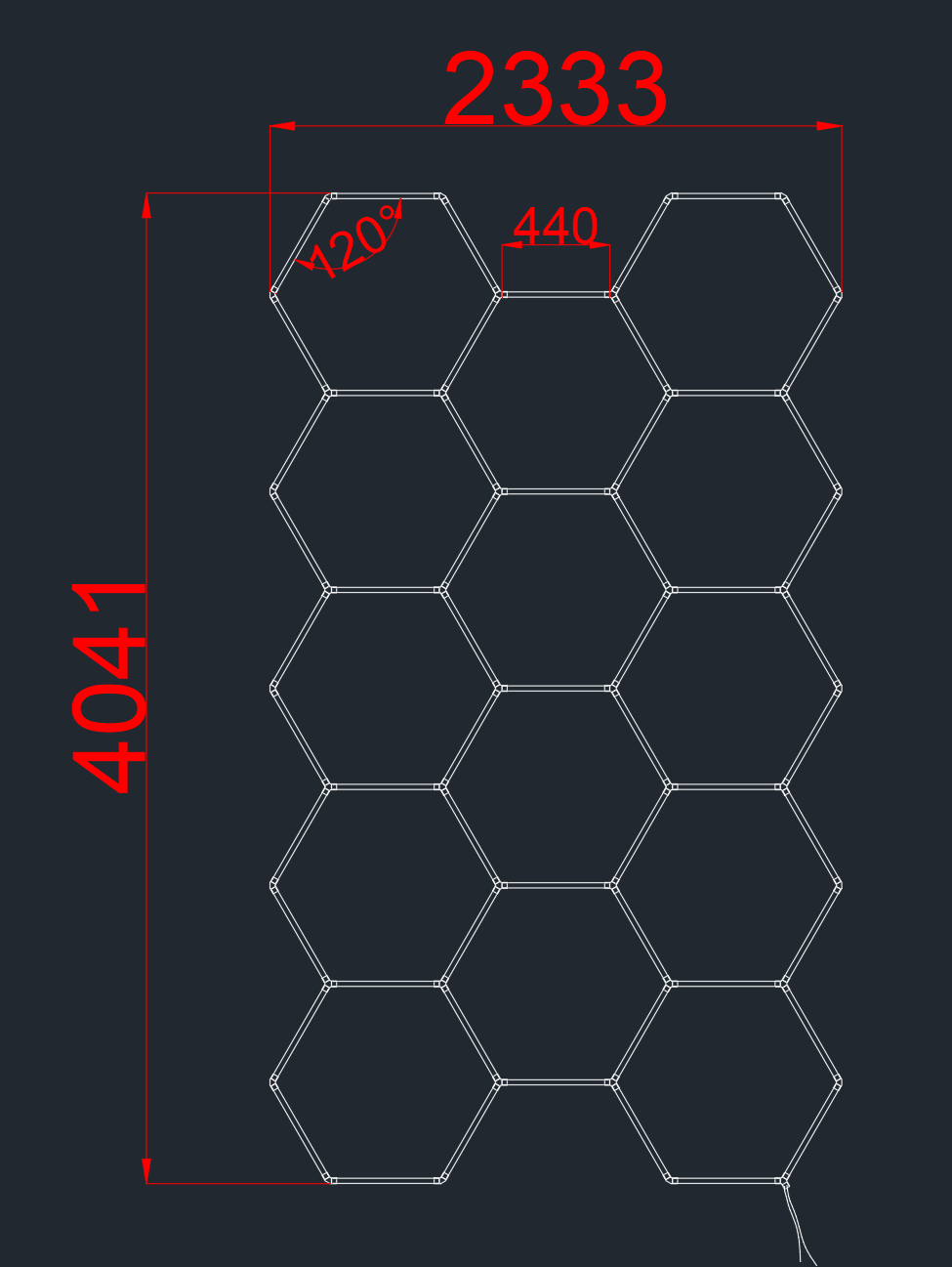 Hexagon SET Lights 14HEXS 456W With Accessories 3CCT - product view