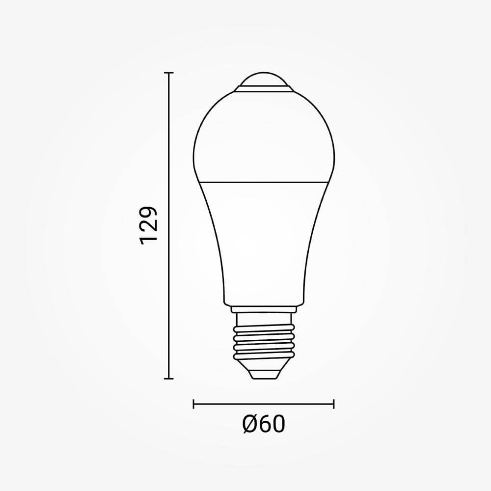 LED Bulb 7W E27 With PIR Motion Sensor - image 3