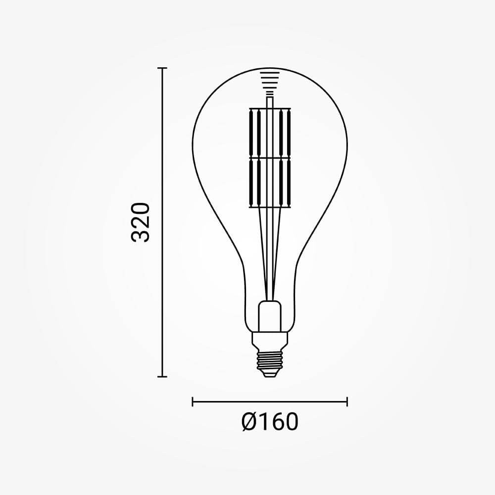 LED Bulb E27 PS160 Golden Glass Dimmable - image 3