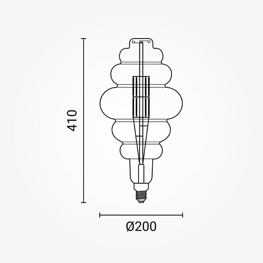 LED Bulb E27 BD200 Golden Glass Dimmable - image 3