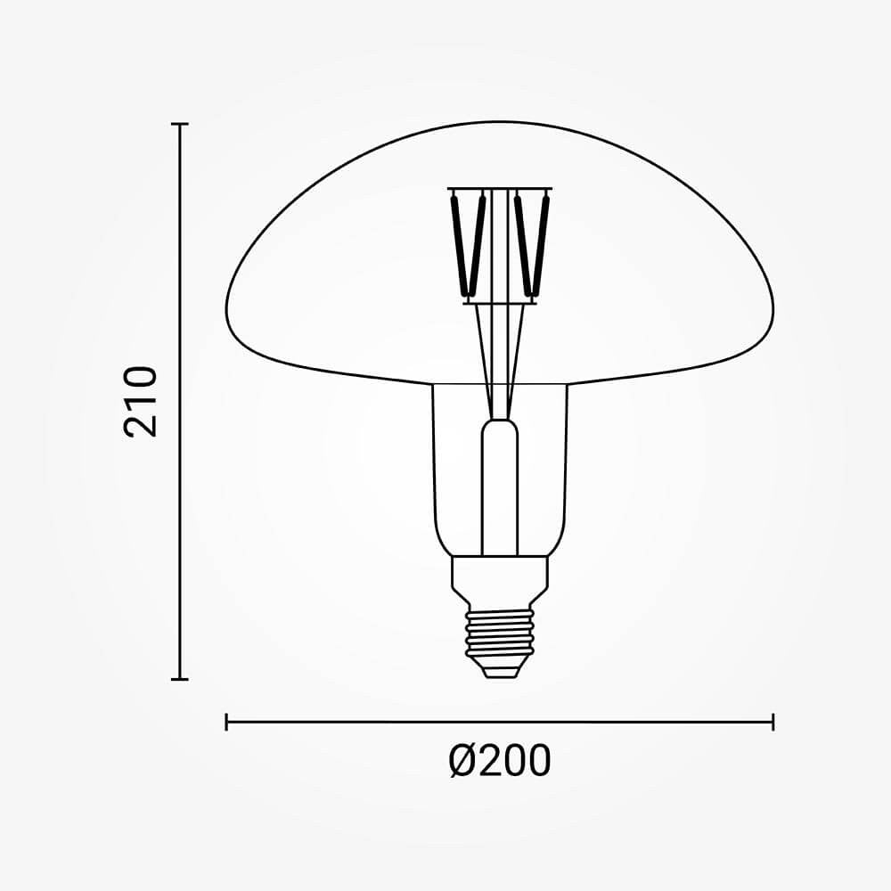 LED Bulb E27 MS200 Golden Glass Dimmable - image 3