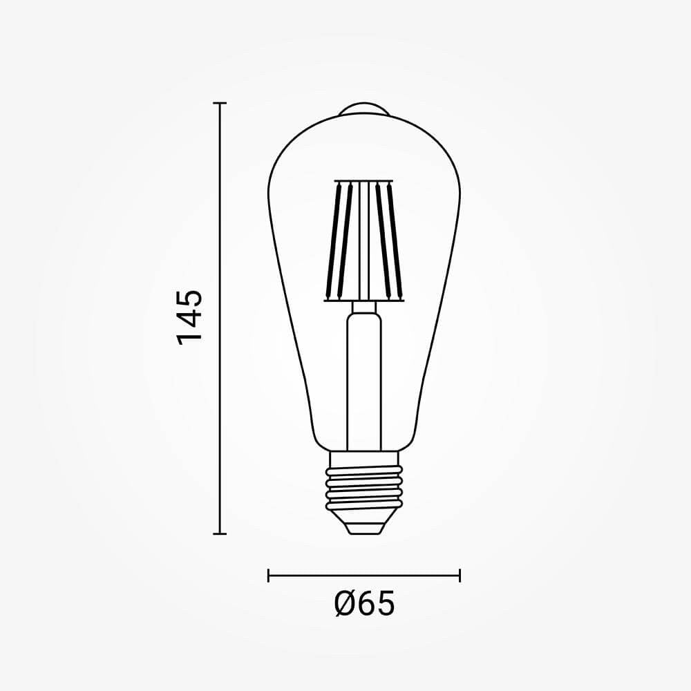 LED Bulb E27 ST64 Golden Glass - image 3