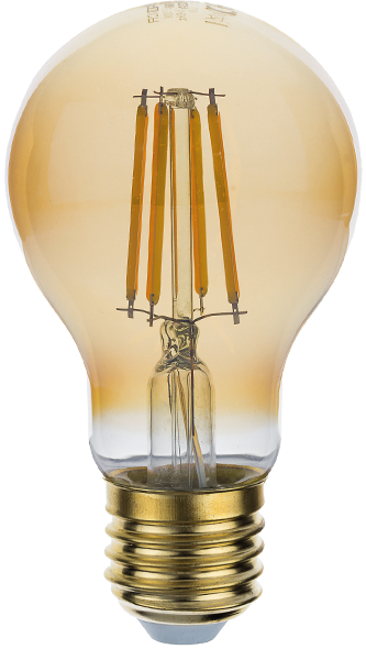 LED Bulb A60 8W Filament Golden Glass Dimmable