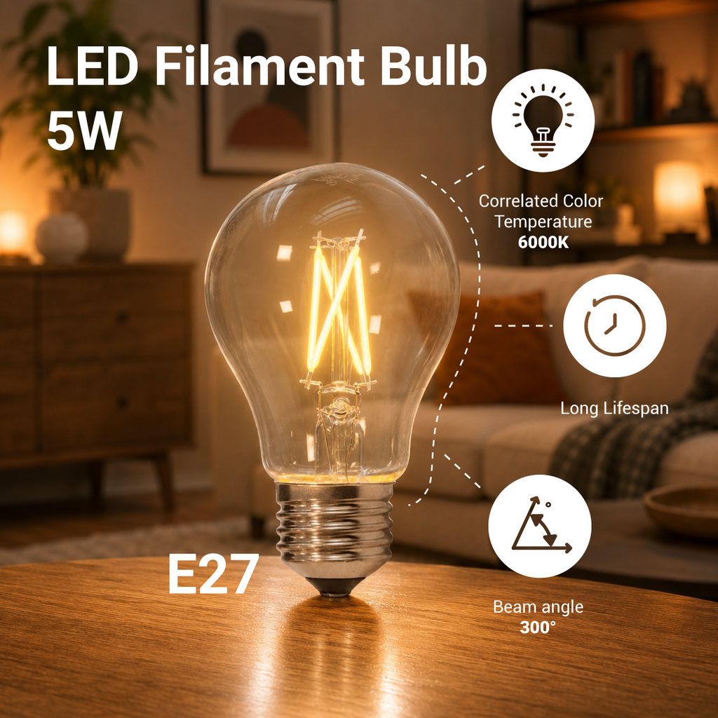 LED Filament Bulb A60 E27 - product view