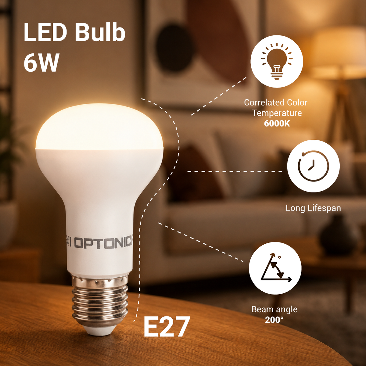 LED Bulb E27 R63 - product view