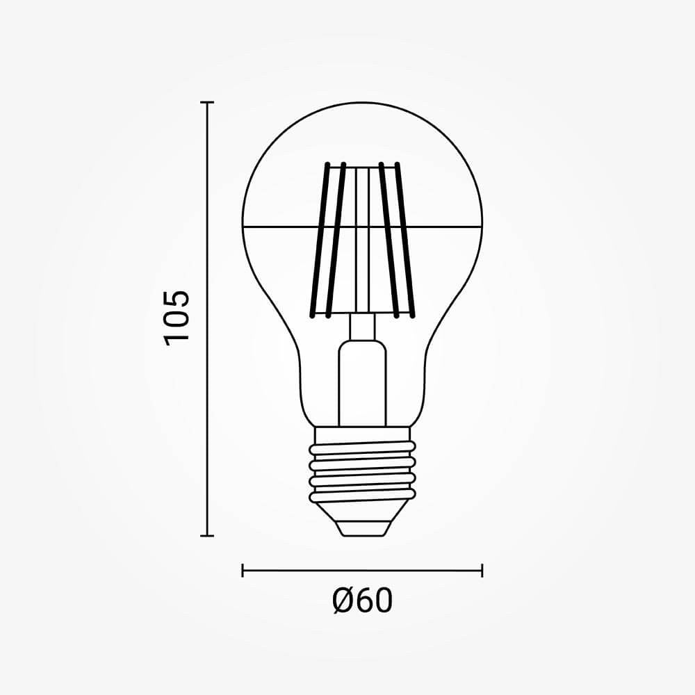 LED Bulb A60 Half Golden Glass - image 3