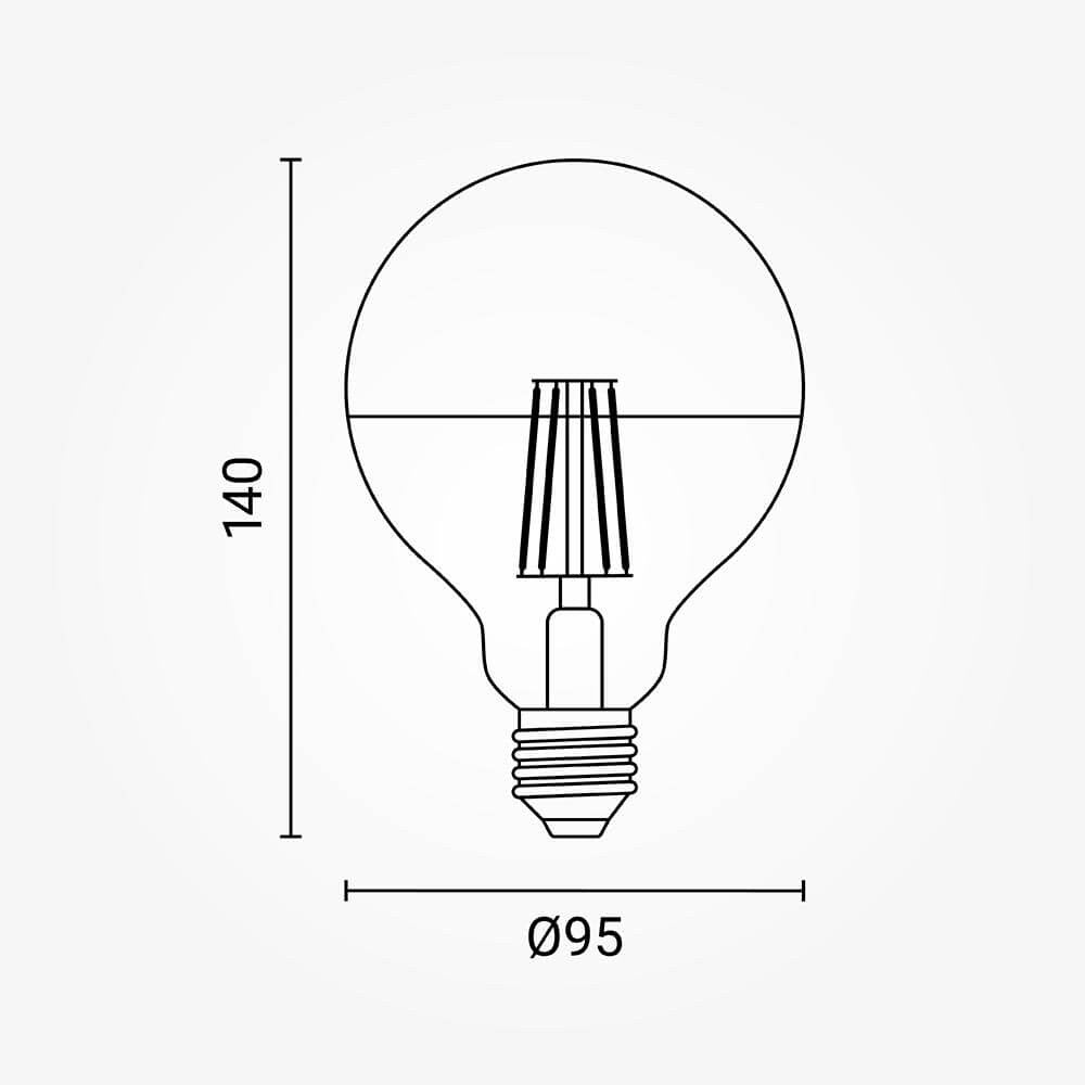 LED Крушка G95 E27 Стъкло Златист Ефект - image 3
