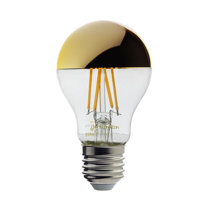 LED Bulb A60 Half Golden Glass