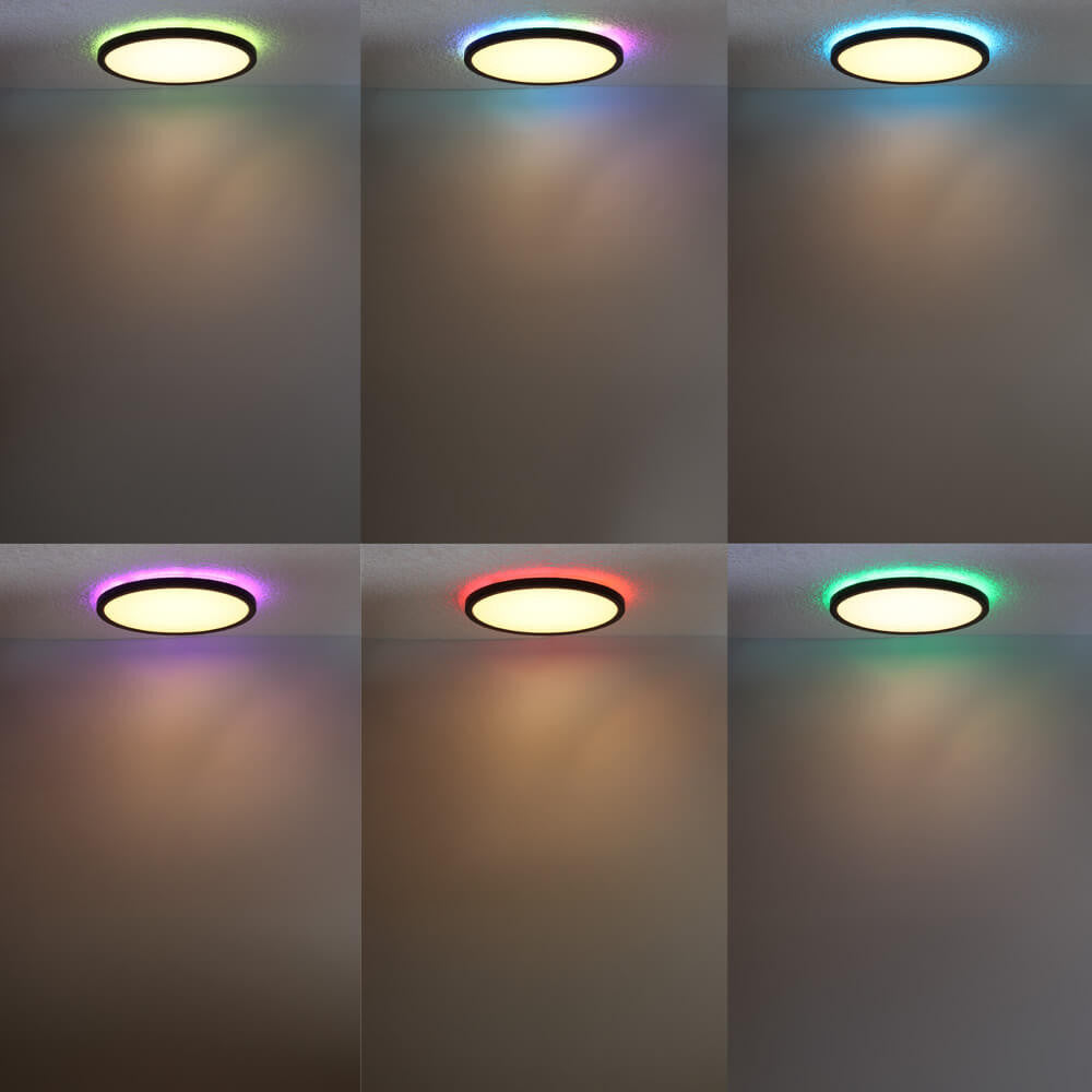 LED Ceiling Lights Black Body 18W CCT+RGB - image 7