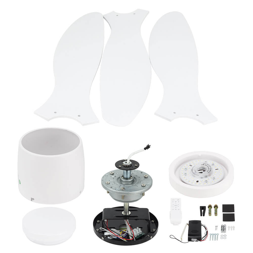 LED Fan Ceiling 18W/3CCT White + Remote Control - image 4